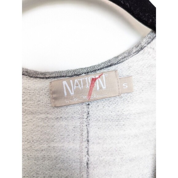 Nation LTD Zip Up Sweater Womens Size S Gray Asymmetrical Pockets Casual Neutral - Picture 7 of 9